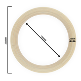 Wooden Gymnastics Rings 28MM – Includes Adjustable Straps and Carrying Bag | StreetGains®_